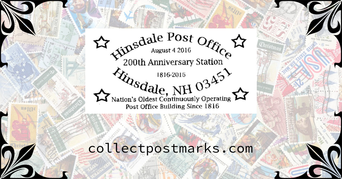 200th Anniversary of the Hinsdale, New Hampshire Post Office — 201608